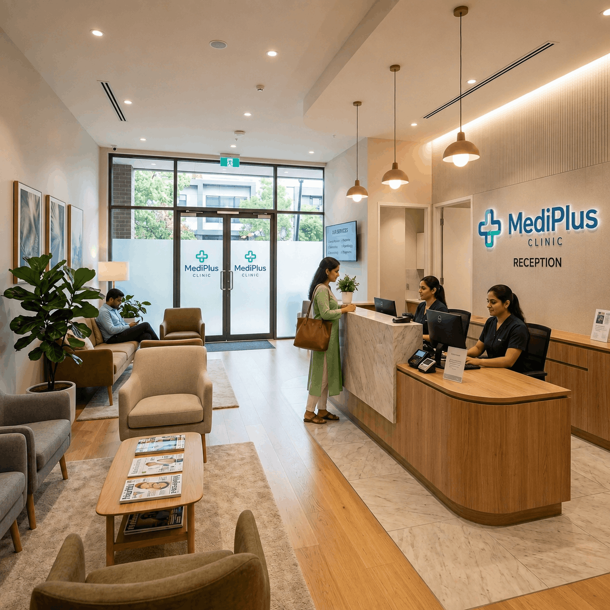 Mediplus Clinic Reception Interior Sultanpur Road Arjunganj Lucknow